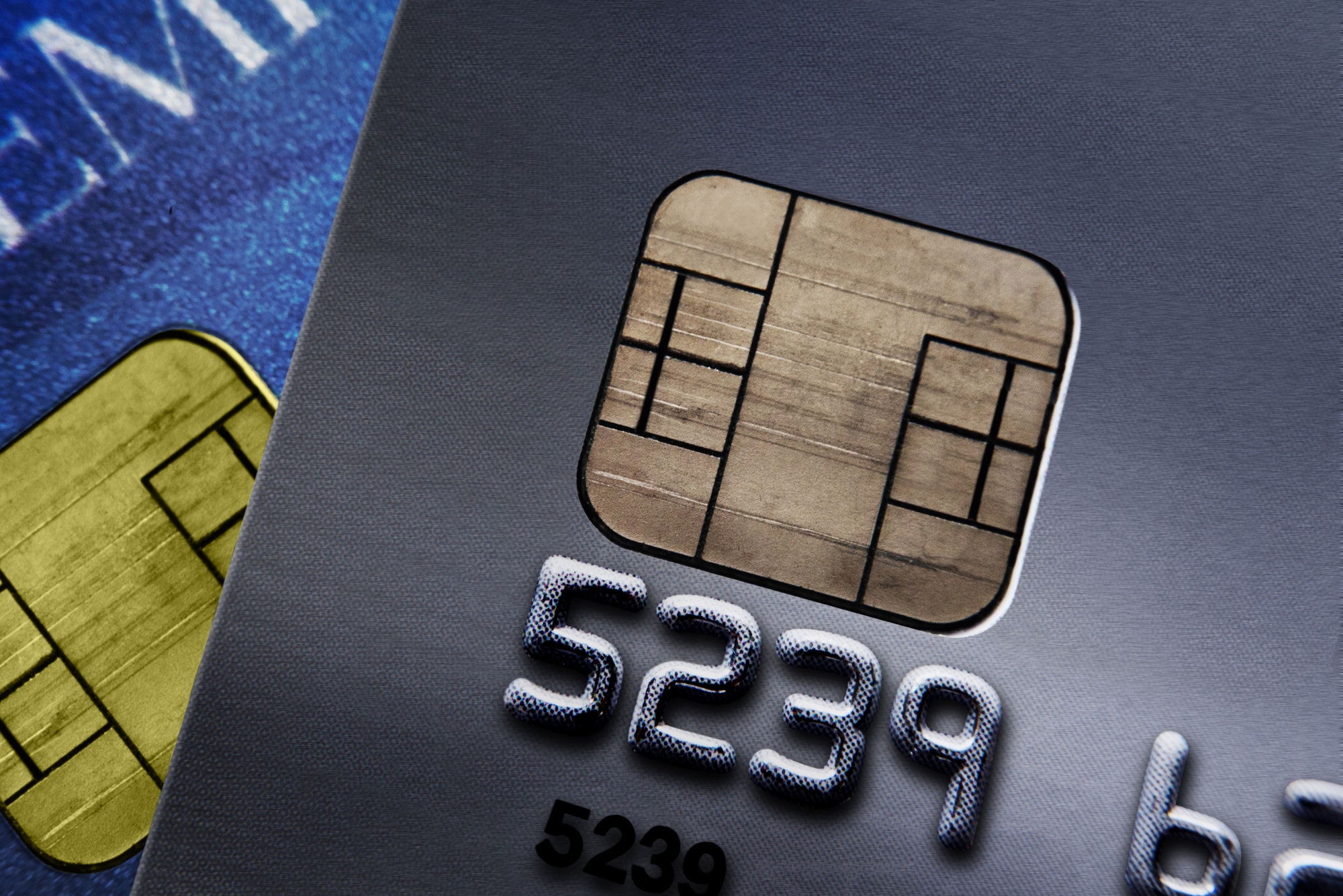 Closeup of credit cards